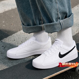 耐克（NIKE）男鞋板鞋 2026新款秋季时尚运动鞋舒适耐磨低帮运动休闲鞋滑板鞋 COURT/简约白黑 42.5