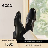 爱步（ECCO）德比鞋 牛皮轻奢商务正装皮鞋男 墨本621634 黑色/磁石灰41