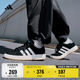 adidas 面包鞋 GRAND COURT BASE 00s休闲板鞋平底鞋男女阿迪达斯 黑色/白色/树脂黄(推荐女生选小半码)   42
