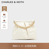 CHARLES&KEITH子母链条大容量流浪包托特包单肩斜挎包女包生日礼物CK2-40671449 【L号】Cream奶白色 L