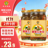 如豐糖醋五柳菜480g*2瓶 调味品 五柳菜酸甜可口甜酸渍菜广东增城特产