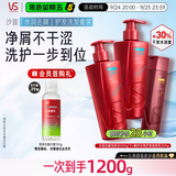 沙宣水润去屑护发洗发水500g*2+修护水养护发乳200g去屑去油洗护套装