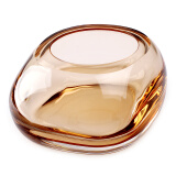 印象海来（IMPRESSION HAILAI） 烟灰缸 水晶玻璃 收口防风家用烟缸 欧式创意家居礼品礼物 T5212 琥珀色 9.5*8*H4.5cm