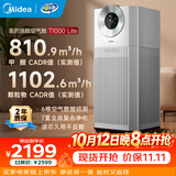 美的（Midea）森林家空气净化器深度分解除甲醛除菌除雾霾异味吸烟宠物净化器过敏源新风机 静音家用大空间 【星澈空气舱】T1000 Lite