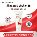 菲诗小铺（THE FACE SHOP）草本芦荟洗面奶170g清洁补水大容量洗脸七夕情人节礼物送女友 樱桃170g-提亮肤色
