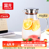 富光大容量凉水壶耐高温冷水壶家用玻璃水壶茶壶果汁杯1600ML家居壶