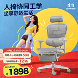 Ergonor保友金豪b雄鹰/悦动 人体工学椅护腰办公椅电脑椅 银白+躺舒宝