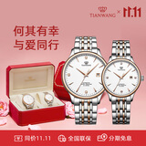 天王（TIAN WANG）情侣手表一对钢带防水机械腕表生日礼物GS&LS5876TP.D.TP.W