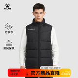 卡尔美（KELME）秋冬运动棉衣男足球训练棉马甲休闲保暖防寒背心棉服棉袄 黑色 XL