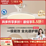 欧普照明（OPPLE）风扇灯42寸全光谱1级能效智控电风扇餐厅厨房卧室空调搭子 冰风