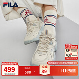 斐乐猫爪4丨FILA老爹鞋秋季女鞋黑色鞋子运动鞋休闲鞋厚底鞋 白芦笋/乳白色-WO 36.5