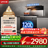 优盟（UM）集成灶一体式750mm小户型家用大吸力侧吸下排自清洁小尺寸抽油烟机燃气灶套装天然气JJZT-UJ257