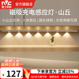 雷士（NVC）人体感应灯带自粘无线橱柜灯酒柜鞋柜充电led灯条磁吸护眼氛围灯 山丘-银【112cm】三色-3000毫安