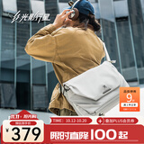 光影行星（GYXX）阿波罗2斜挎包男士通勤便携单肩背包大容量邮差电脑包 霜月白/加大 适合16寸电脑
