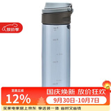乐扣乐扣（LOCK&LOCK）一键式运动水杯塑料杯户外便携水壶带把手刻度男女杯子蓝色750ml