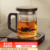 忆壶茶（YIHUTEA） 泡茶杯茶水分离玻璃杯办公室茶道喝茶杯子男士个人专用高档水杯 【透明】加厚泡茶杯+55℃保温垫
