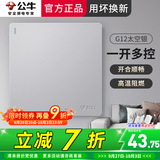 公牛（BULL）g12太空银开关插座面板全屋套餐86暗装usb五孔插座空调网络电脑 一开多控【一个开关控制多个灯】