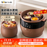 小熊（Bear）电炖盅隔水炖电炖锅 炖汤锅煲汤锅 紫砂锅 炖汤盅5-6个人大容量DDZ-B45Z1 6.5L