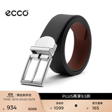 爱步（ECCO）男士皮带 金属针扣腰带男 皮带 9105892 黑色/深棕色910589291157 100cm