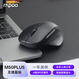 雷柏（Rapoo）M50PLUS 无线光学鼠标 轻音按键 4档DPI一键切换续航高达12个月 笔记本电脑办公鼠标 黑色