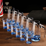 梵卡奇（FANKAQI）轻奢高档水晶玻璃白酒杯分酒器套装6壶6杯家用酒店商务专用酒具
