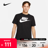 耐克（NIKE）26年夏季新款男子美式复古Logo印花运动速干短袖T恤 AR5005-010 L