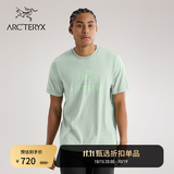 ARC'TERYX始祖鸟 ARC'WORD LOGO SS 透气 男子 棉质短袖T恤 原石绿/磷光绿 L
