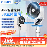 飞利浦（PHILIPS）交流电机风扇空气循环扇3D摇头电风扇落地扇家用落地电扇柔风静音净化风扇 ACR2441CFV