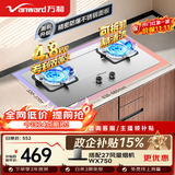 万和【蓝莲花B9B50】4.8kW液化气不锈钢猛火63%热效率家电嵌入式家用煤气双炉具台燃气灶