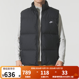 耐克（NIKE）羽绒马甲男装 冬季新款户外休闲运动服防寒保暖背心夹克外套 IB2978-010 鸭绒/锁温保暖 L