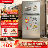 双鹿（SONLU）90升两门租房冰箱小冰箱宿舍办公室迷你冰箱小型家用双温可冷冻冷藏节能 BBM100S