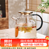 格娜斯玻璃泡茶壶煮茶器耐高温下午茶花果茶壶大容量冷水凉水壶1500ml