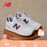 NEW BALANCENB官方秋季女款耐磨复古厚底轻便百搭休闲运动慢跑鞋WL574RCF 米白色 WL574RCF 35 (脚长22cm)尺码详询客服