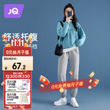 婧麒（JOYNCLEON）孕妇裤秋冬休闲运动裤女外穿打底小脚裤子 浅灰XXL jyk12756