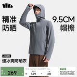蕉下（beneunder）男士防晒衣男外套夹克男防紫外线凉感透气夏季薄款AL017 深蓝灰 XL