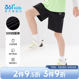 361°童装女童短裤儿童运动裤夏季新款速干裤小童五分裤男童裤子 【梭织】经典黑1702 140