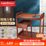 金灶（KAMJOVE）多功能组合式木雕移动茶车茶盘 整套茶具套装全自动上水电热水壶 KW-6000单茶车木框