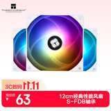 利民（thermalright）TL-C12CW-S X3 白色argb12cm机箱幻彩低噪风扇ARGB 4PIN PWM 1550转速 三连包