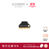 亚历山大（ALEXANDRE DE PARIS）时尚旺多姆抓夹轻奢刘海夹碎发整理发卡百搭爪夹发饰女 迷你-N3 黑金色无水晶