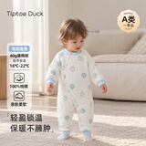 翘脚鸭婴儿衣服40g新生儿连体衣加厚夹棉服保暖秋冬季满月宝宝纯棉睡衣
