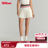 威尔胜（Wilson）女士MIDTOWN蜜糖带底裤单侧球袋一体织舒适网球运动半身裙 豆腐灰 WW00160531GY1 S /165/66A