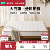 林氏家居大白垫独立弹簧床垫23cm家用1.5*2m乳胶绵厚垫林氏木业CD225