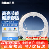 洛林（ROLin）led吸顶灯芯led灯盘替换灯芯灯条磁吸灯盘双圈中空白光 72W