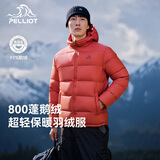 伯希和（Pelliot）【经典2.0】800蓬鹅绒羽绒服男士秋冬外套女保暖夹克114408281红S