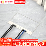 洛蒙特（Lomant）不锈钢地插纯平隐形隐藏式五孔地插座嵌入式地板插座大理石地插盒 【200型号】双五孔