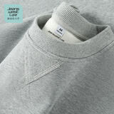 JEANSWEST LIFE真维斯无帽卫衣男春秋季宽松打底外套倒三角设计重磅圆领上衣C