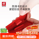 双立人（ZWILLING）汤锅硅胶防烫手柄套锅柄套耐高温防热隔热耳套红色单只