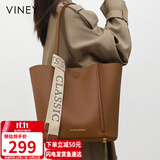 viney牛皮包包女包大容量托特包轻奢单肩大包生日礼物高级感送女友老婆