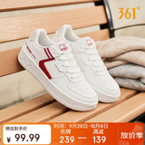 361°运动女鞋秋季复古厚底增高耐磨小白鞋休闲板鞋682116601F-11