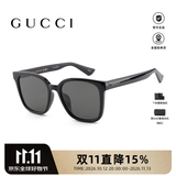 古驰（GUCCI）男士方形墨镜复古板材简约偏光太阳眼镜爸爸生日节日礼物GG1346 001（不挑脸可配近视片）